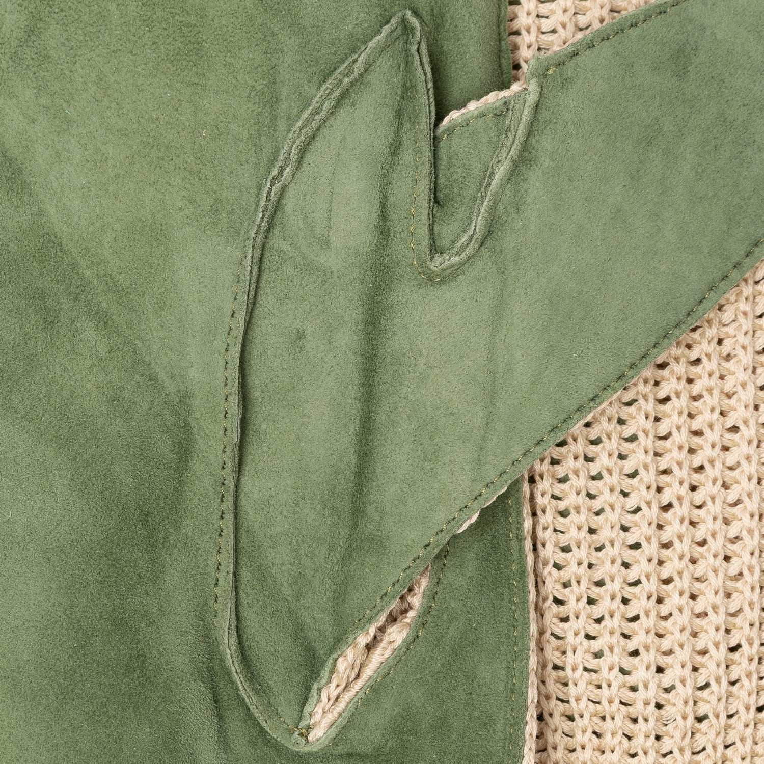 Glove "Karlsbad" Leather and Wool - hand-sewn